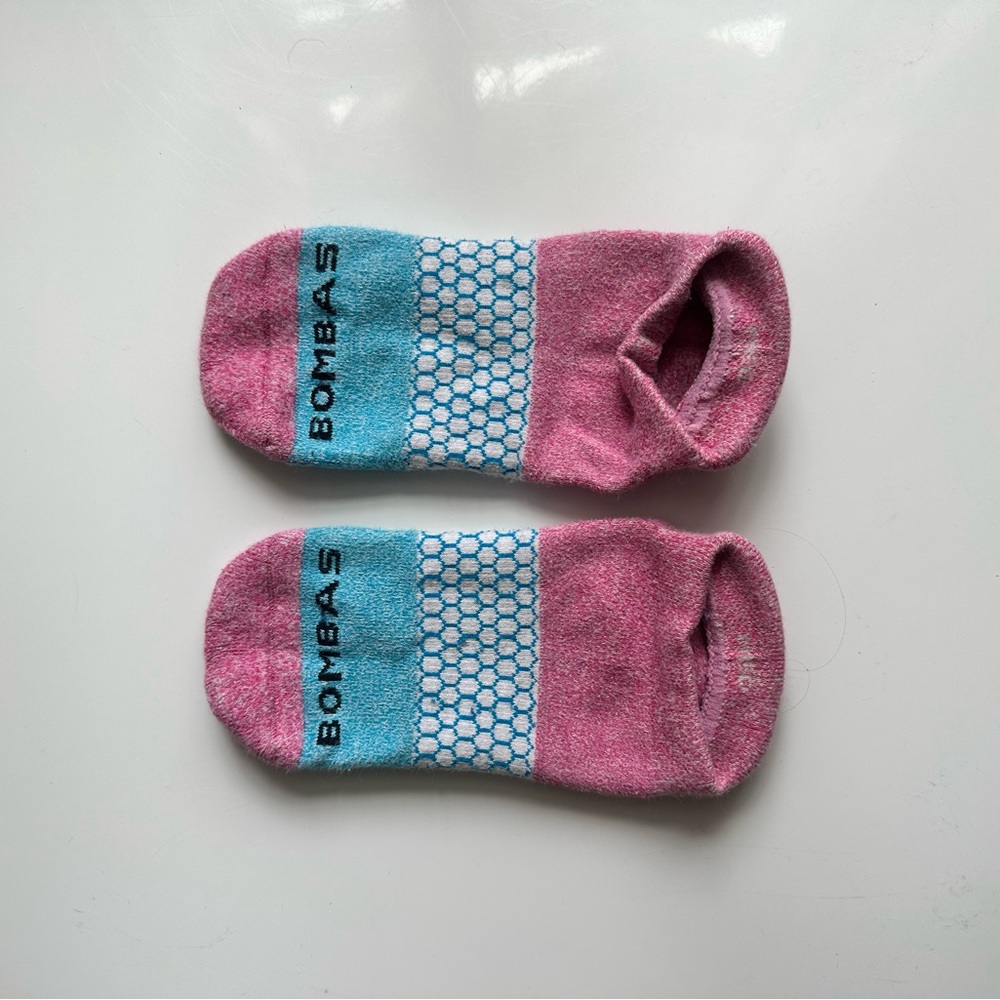 Bombas Pink and Blue Ankle Socks